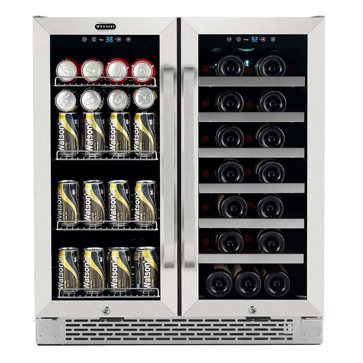 Whynter 30″ Built-In Dual Zone Wine & Beverage Refrigerator – Stainless Steel BWB-3388FDS
