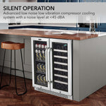 Whynter 30″ Built-In Dual Zone Wine & Beverage Refrigerator – Stainless Steel BWB-3388FDS