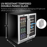 Whynter 30″ Built-In Dual Zone Wine & Beverage Refrigerator – Stainless Steel BWB-3388FDS