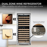 Whynter 24″ 92-Bottle Built-In Dual Zone Wine Refrigerator – Stainless Steel BWR-0922DZ