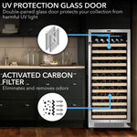 Whynter 24″ 100-Bottle Built-In Wine Refrigerator – Stainless Steel BWR-1002SD