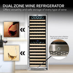 Whynter 24″ 164-Bottle Built-In Dual Zone Wine Refrigerator – Stainless Steel BWR-1642DZ
