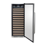 Whynter 24″ 166 Bottle Large Capacity Built-in Stainless Steel Compressor Wine Refrigerator with Display Rack and LED display BWR-1662SD