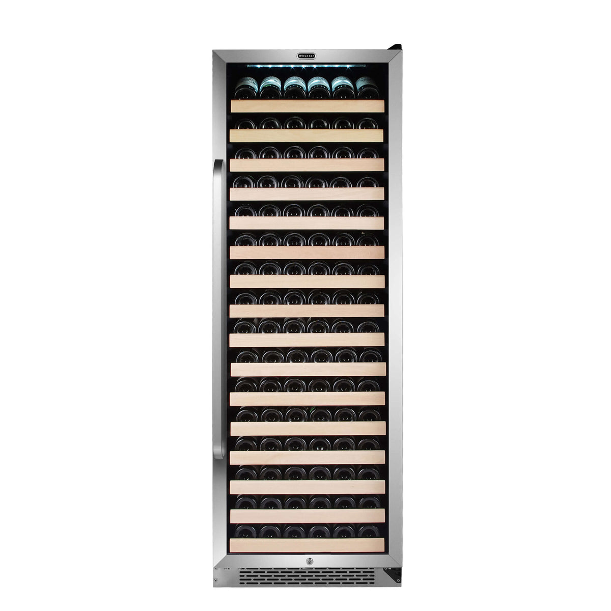 Whynter 24″ 166 Bottle Large Capacity Built-in Stainless Steel Compressor Wine Refrigerator with Display Rack and LED display BWR-1662SD