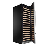 Whynter 24″ 166 Bottle Large Capacity Built-in Stainless Steel Compressor Wine Refrigerator with Display Rack and LED display BWR-1662SD