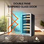 Whynter 15″ 28 bottle Dual Temperature Zone Built-In Wine Refrigerator BWR-281DZ