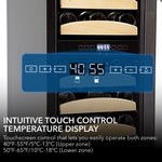 Whynter 15″ 28 bottle Dual Temperature Zone Built-In Wine Refrigerator BWR-281DZ
