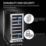 Whynter 15″ Width 33 Bottle Compressor Built-In Wine Refrigerator BWR-33SD