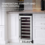 Whynter 15″ Width 33 Bottle Compressor Built-In Wine Refrigerator BWR-33SD