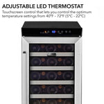 Whynter 15″ Width 33 Bottle Compressor Built-In Wine Refrigerator BWR-33SD