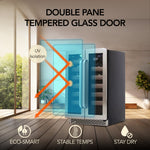 Whynter Elite 24″ Width 40 Bottle Seamless Stainless Steel Door Dual Zone Built-in Wine Refrigerator BWR-401DS