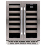 Whynter Elite 24″ Width 40 Bottle Seamless Stainless Steel Door Dual Zone Built-in Wine Refrigerator BWR-401DS