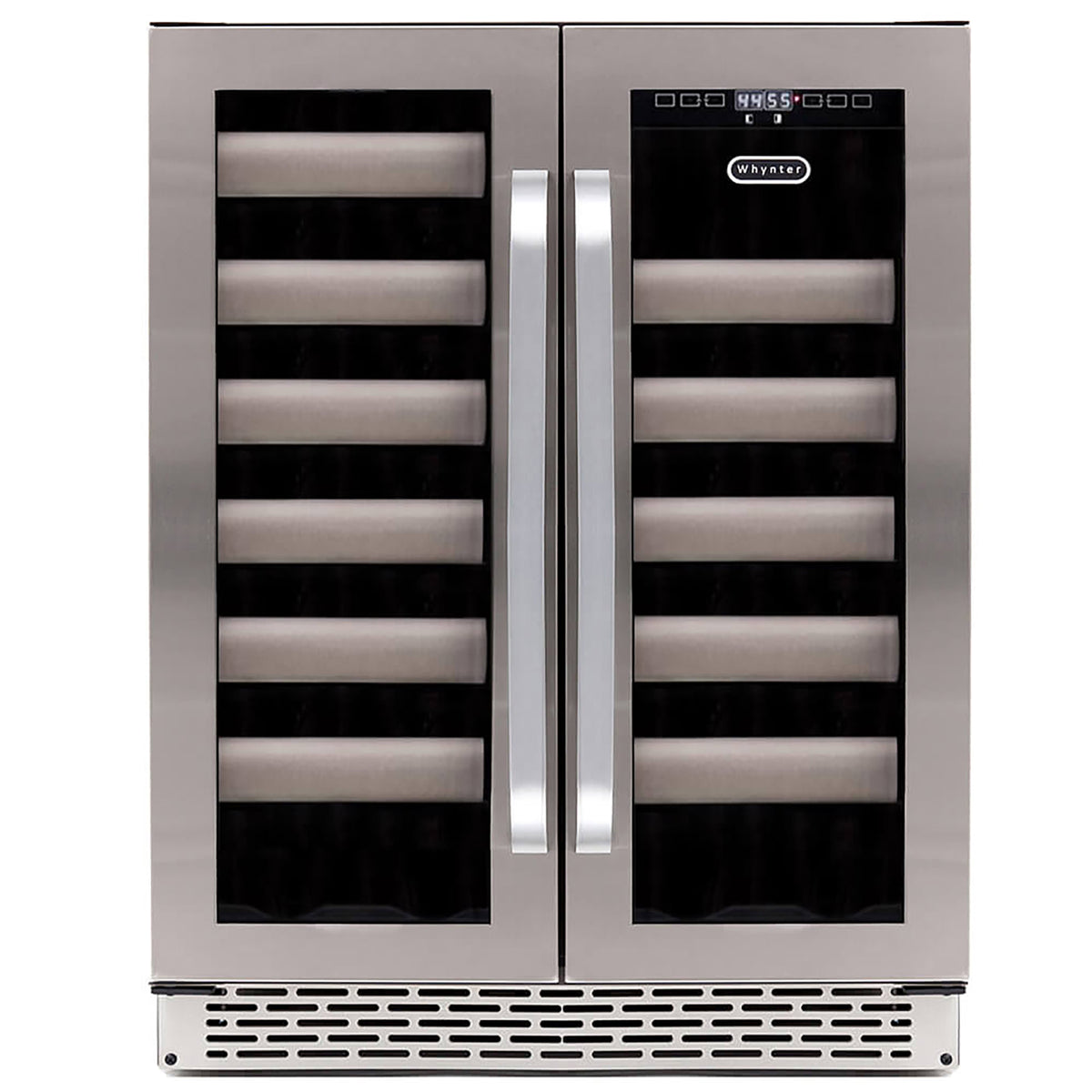 Whynter Elite 24″ Width 40 Bottle Seamless Stainless Steel Door Dual Zone Built-in Wine Refrigerator BWR-401DS