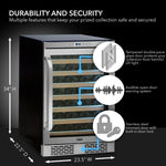 Whynter Elite Spectrum Lightshow 54 Bottle Wine Refrigerator with Stainless steel Touch Controls BWR-545XS
