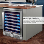 Whynter Elite Spectrum Lightshow 54 Bottle Wine Refrigerator with Stainless steel Touch Controls BWR-545XS