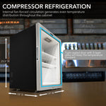 Whynter Countertop Reach-In 1.8 cu ft Display Glass Door Freezer CDF-177SB