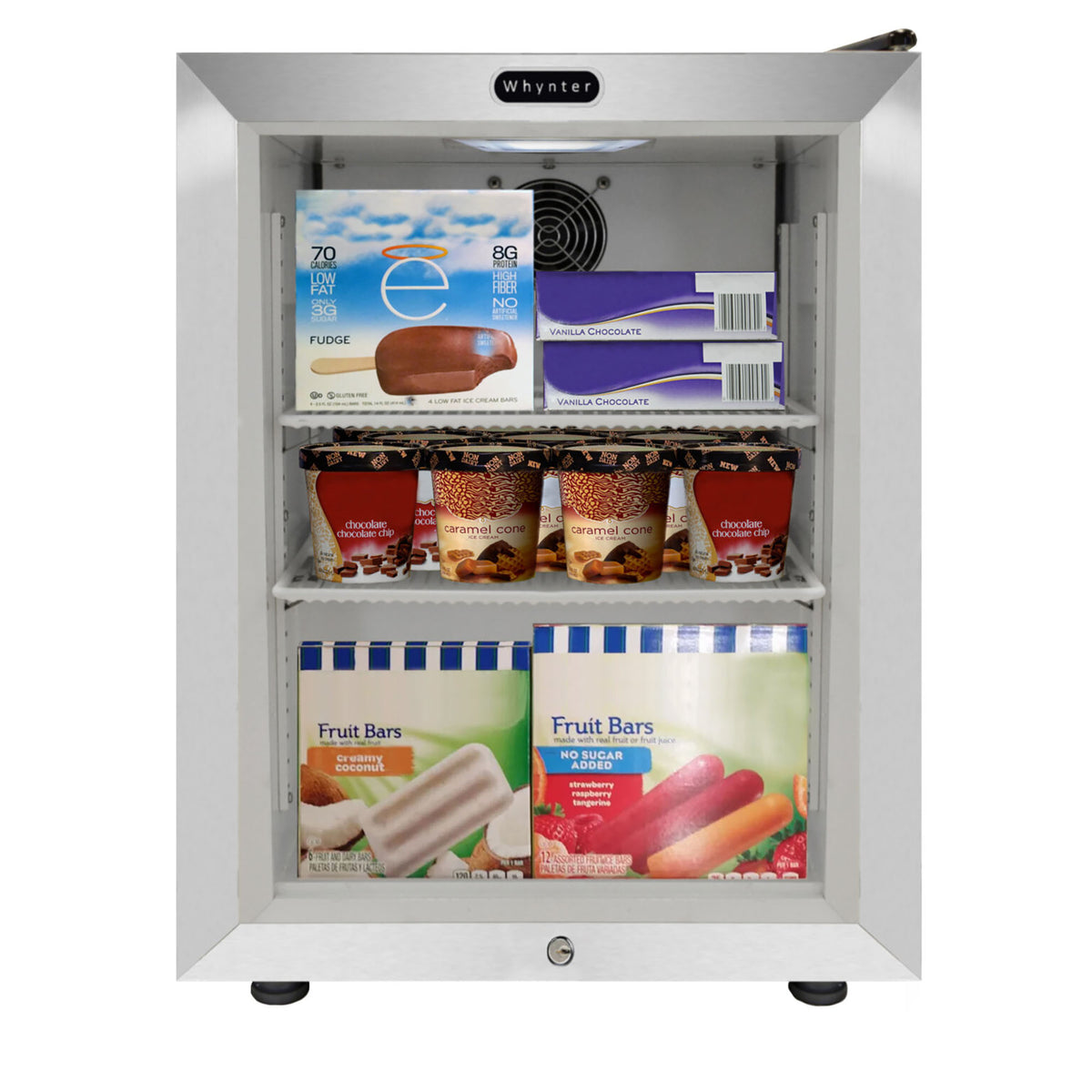 Whynter Countertop Reach-In 1.8 cu ft Display Glass Door Freezer CDF-177SB