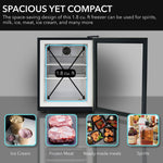Whynter Countertop Reach-In 1.8 cu ft Display Glass Door Freezer CDF-177SB