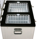 Whynter 62 Quart Dual Zone Portable Fridge/ Freezer AC 115V DC 12-24V FM-62DZ