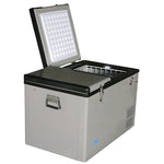 Whynter 62 Quart Dual Zone Portable Fridge/ Freezer AC 115V DC 12-24V FM-62DZ