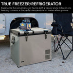 Whynter 62 Quart Dual Zone Portable Fridge/ Freezer AC 115V DC 12-24V FM-62DZ