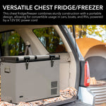 Whynter 62 Quart Dual Zone Portable Fridge/ Freezer AC 115V DC 12-24V FM-62DZ