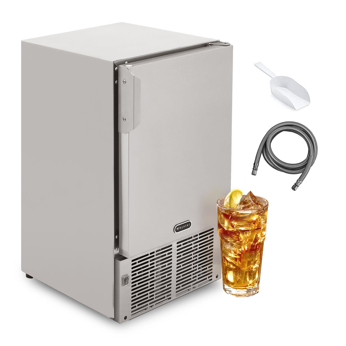 Whynter 14” Undercounter Automatic Stainless Steel Marine Ice Maker 23lb Daily Output MIM-14231SS