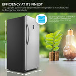 Whynter 13.8 cu.ft. Energy Star Digital Upright Convertible Deep Freezer/Refrigerator – Stainless Steel UDF-139SS