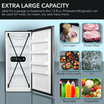 Whynter 13.8 cu.ft. Energy Star Digital Upright Convertible Deep Freezer/Refrigerator – Stainless Steel UDF-139SS