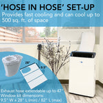 Whynter NEX Inverter 14,000 BTU (ASHRAE) 12,000 BTU (SACC) Smart Control Dual Hose Portable Air Conditioner ARC-1230WN