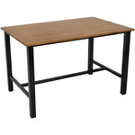 Sunnydaze European Chestnut 3-Piece Patio Dining Set DMR-935-942-2