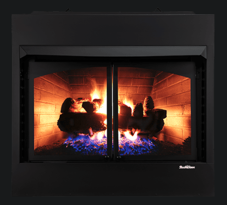 Buck Stove 42" Zero Clearance Builders Box with EmberVision 200 Logs - LPNV 42ZCBBXL-OLP
